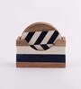 Chevron Round (Set of 5) Engineered Wood Table Coaster