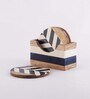 Chevron Round (Set of 5) Engineered Wood Table Coaster