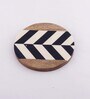 Chevron Round (Set of 5) Engineered Wood Table Coaster