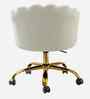 Cheylee Velvet Fabric Guest Chair In Beige Colour