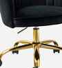 Cheylee Velvet Fabric Guest Chair In Black Colour