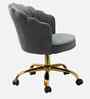 Cheylee Velvet Fabric Guest Chair In Gray Colour
