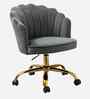 Cheylee Velvet Fabric Guest Chair In Gray Colour