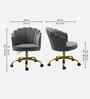 Cheylee Velvet Fabric Guest Chair In Gray Colour