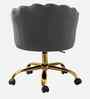 Cheylee Velvet Fabric Guest Chair In Gray Colour