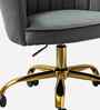 Cheylee Velvet Fabric Guest Chair In Gray Colour