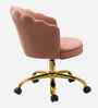 Cheylee Velvet Fabric Guest Chair In Pink Colour