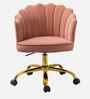 Cheylee Velvet Fabric Guest Chair In Pink Colour