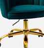 Cheylee Velvet Fabric Guest Chair In Teal Colour