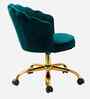Cheylee Velvet Fabric Guest Chair In Teal Colour