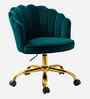 Cheylee Velvet Fabric Guest Chair In Teal Colour
