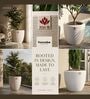 CHIA Marble White 12 Inch German Polymer Round Plant Container With Saucer
