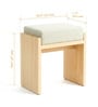 Chibi Boucle Stool In Pine Wood Finish