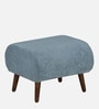 Chic Boucle Fabric Ottoman In Light Blue Colour