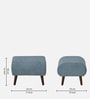 Chic Boucle Fabric Ottoman In Light Blue Colour
