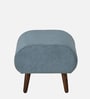 Chic Boucle Fabric Ottoman In Light Blue Colour
