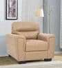 Royaloak Chic Leatherette 1 Seater Sofa in Beige Colour