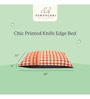 Chic Printed Knife Edge Bed for Dogs