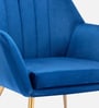 Chic Velvet Guest Chairs In Blue  Colour