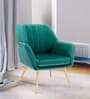 Chic Velvet Guest Chairs In Green Colour