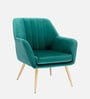 Chic Velvet Guest Chairs In Green Colour