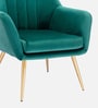 Chic Velvet Guest Chairs In Green Colour