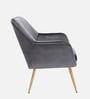 Chic Velvet Guest Chairs In Grey  Colour