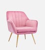 Chic Velvet Guest Chairs In Pink Colour