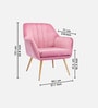 Chic Velvet Guest Chairs In Pink Colour