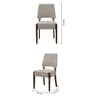 Chicago American Fabric Dining Chair In Beige Color