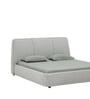 Chicago American Fabric Upholstered King Sized Bed In Off-White Finish