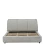 Chicago American Fabric Upholstered Queen Sized Bed In Off-White Finish