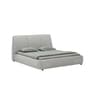 Chicago American Fabric Upholstered Queen Sized Bed In Off-White Finish