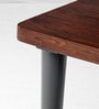 Chicago Solid Wood Dining Table In Dark Walnut Finish