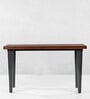 Chicago Solid Wood Dining Table In Dark Walnut Finish