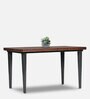 Chicago Solid Wood Dining Table In Dark Walnut Finish