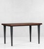 Chicago Solid Wood Dining Table In Dark Walnut Finish