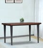 Chicago Solid Wood Dining Table In Dark Walnut Finish