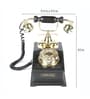 Chicago Working Telephone In Brown Wood & Metal Showpiece