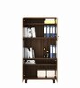 Chief Book Case in Walnut Bronze and Cappuccino Finish