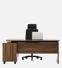 Chief Work Station in Walnut Bronze And Cappuccino Finish
