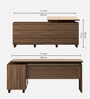 Chief Work Station in Walnut Bronze And Cappuccino Finish