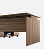 Chief Work Station in Walnut Bronze And Cappuccino Finish