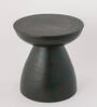 Chiese Metal End Table In Green Patina Finish