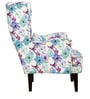 Chigaro Wing Chair with Cushion Blue Floral Print