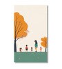 Children's Joyful Outdoor Playtime Canvas Wall Painting for Set of 2 White Frame