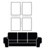 Children's Joyful Outdoor Playtime Canvas Wall Painting Set of 2 Black Frame