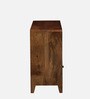 Chimay Mango Wood Display Cabinet In Rustic Teak Finish With Storage