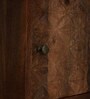 Chimay Mango Wood Display Cabinet In Rustic Teak Finish With Storage
