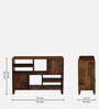Chimay Mango Wood Display Cabinet In Rustic Teak Finish With Storage